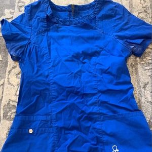 Jaanuu Royal Blue Scrub Top XS